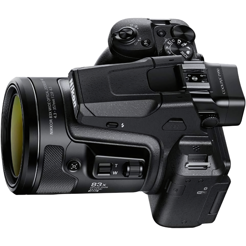 Nikon Coolpix P950 Black Camera, 16 MP, 83x Optical Zoom, 4K Video, 3.2" LCD Screen