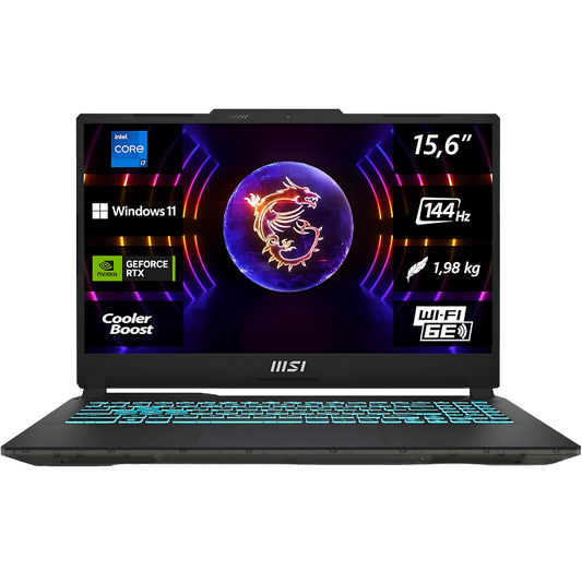 Laptop Gamer MSI Cyborg 15, 15.6" FHD 144Hz, Intel Core i7-13620H, RTX 4060, 16 GB DDR5, SSD 512 GB, Windows 11