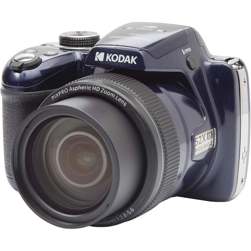 KODAK Pixpro AZ528 16MP Digital Bridge Camera with 52x Optical Zoom, Full HD Video, and 3" LCD Screen – Blue