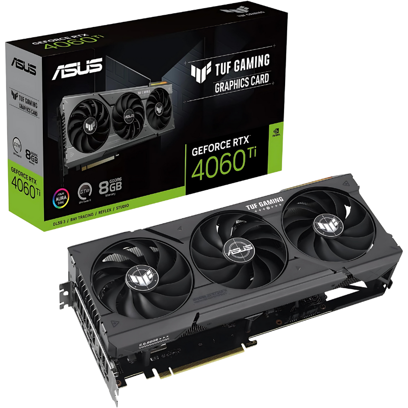 ASUS TUF Gaming GeForce RTX 4060 Ti Video Card, 8 GB GDDR6, PCIe 4.0, HDMI/DisplayPort