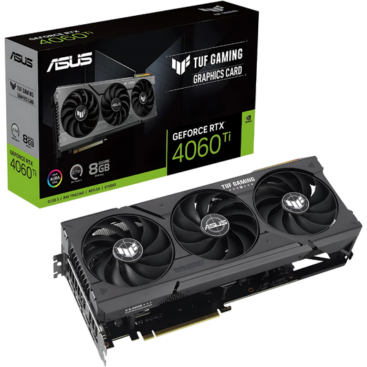 ASUS TUF Gaming GeForce RTX 4060 Ti Video Card, 8 GB GDDR6, PCIe 4.0, HDMI/DisplayPort
